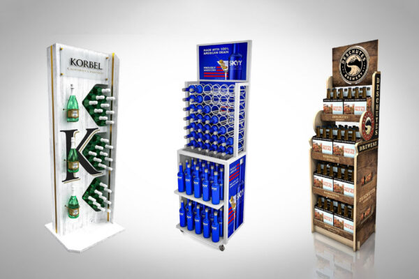 Three designs for three different brands.