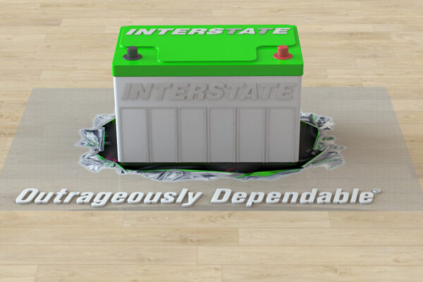 We used 3D software to design these floor graphics for Interstate Battery. The effect becomes life-like when you approach it on the ground.