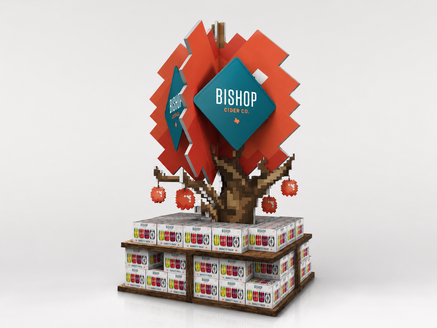 Bishop Cider mass display 3D rendering